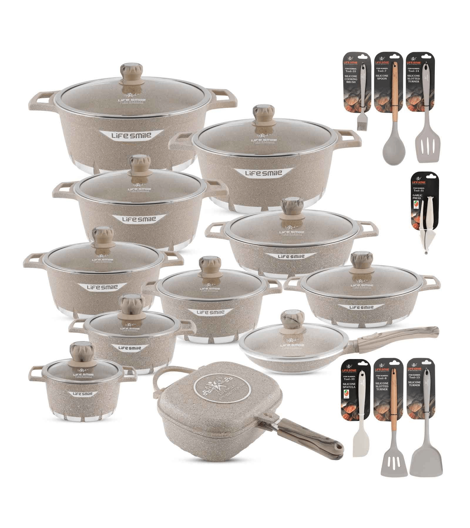 SUPER PROMOÇÃO - Kit de Panelas Antiaderentes 11 Peças Cerâmica Antiaderentes