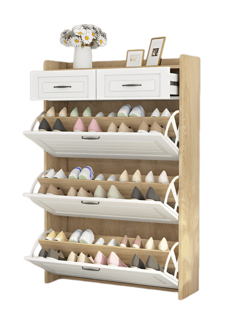 SUPER PROMOÇÃO - Sapateira Premium com 3 Portas e 2 Gavetas + Mochila de Brinde