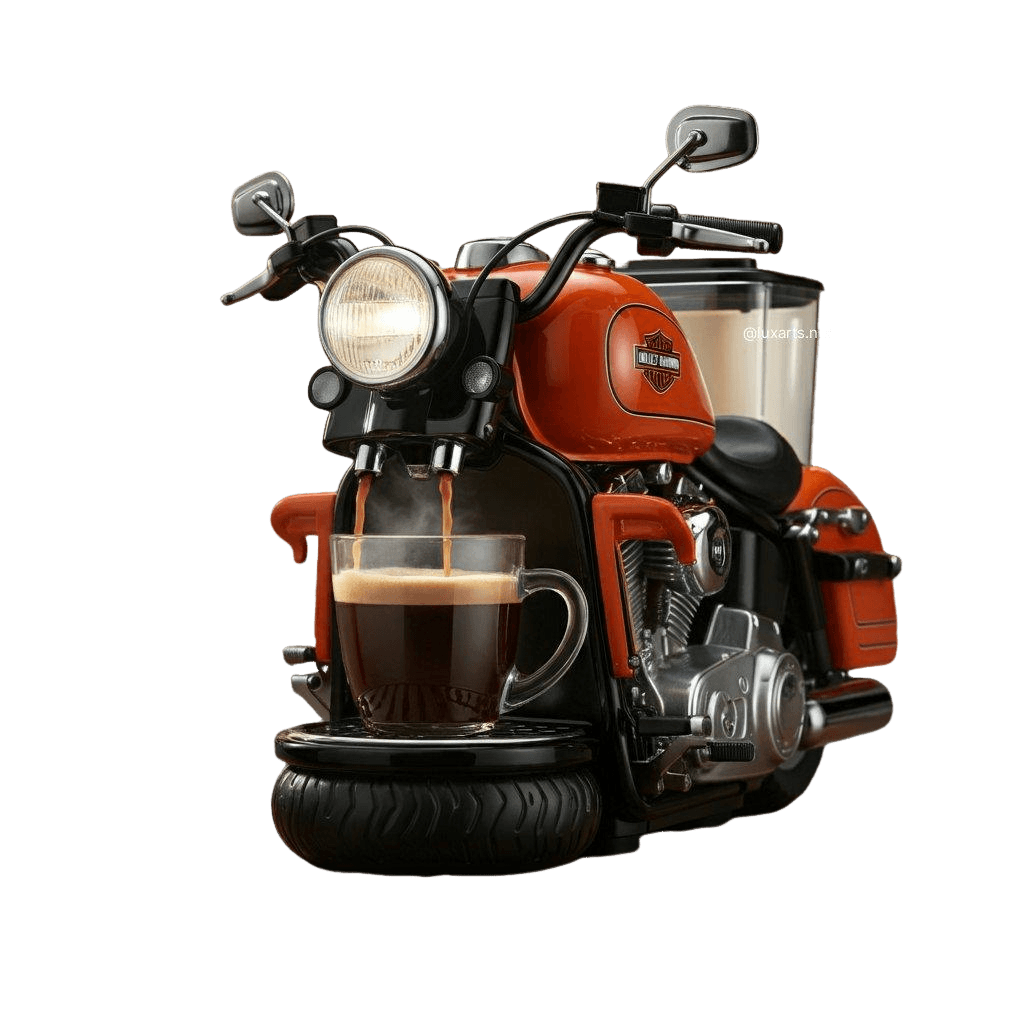 Cafeteira Estilo Harley Davidson – Café com Personalidade e Estilo