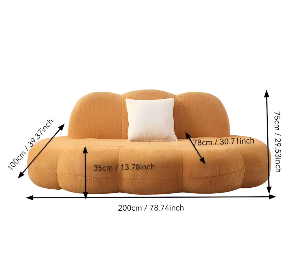 Sofá Minimalista Para Lazer em Forma de Nuvem Moderna