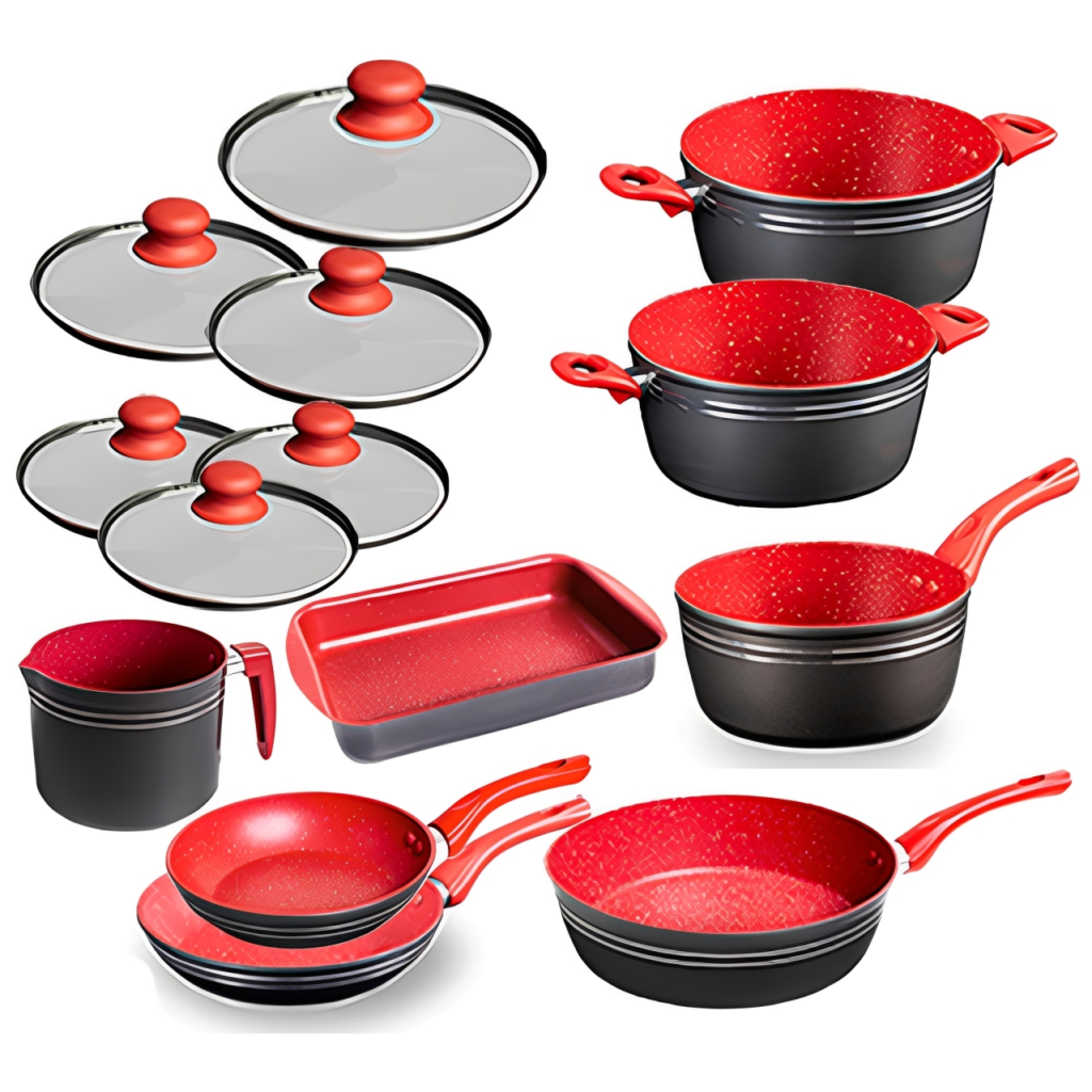 Kit Panelas RedSilver 14 Peças + Espátula